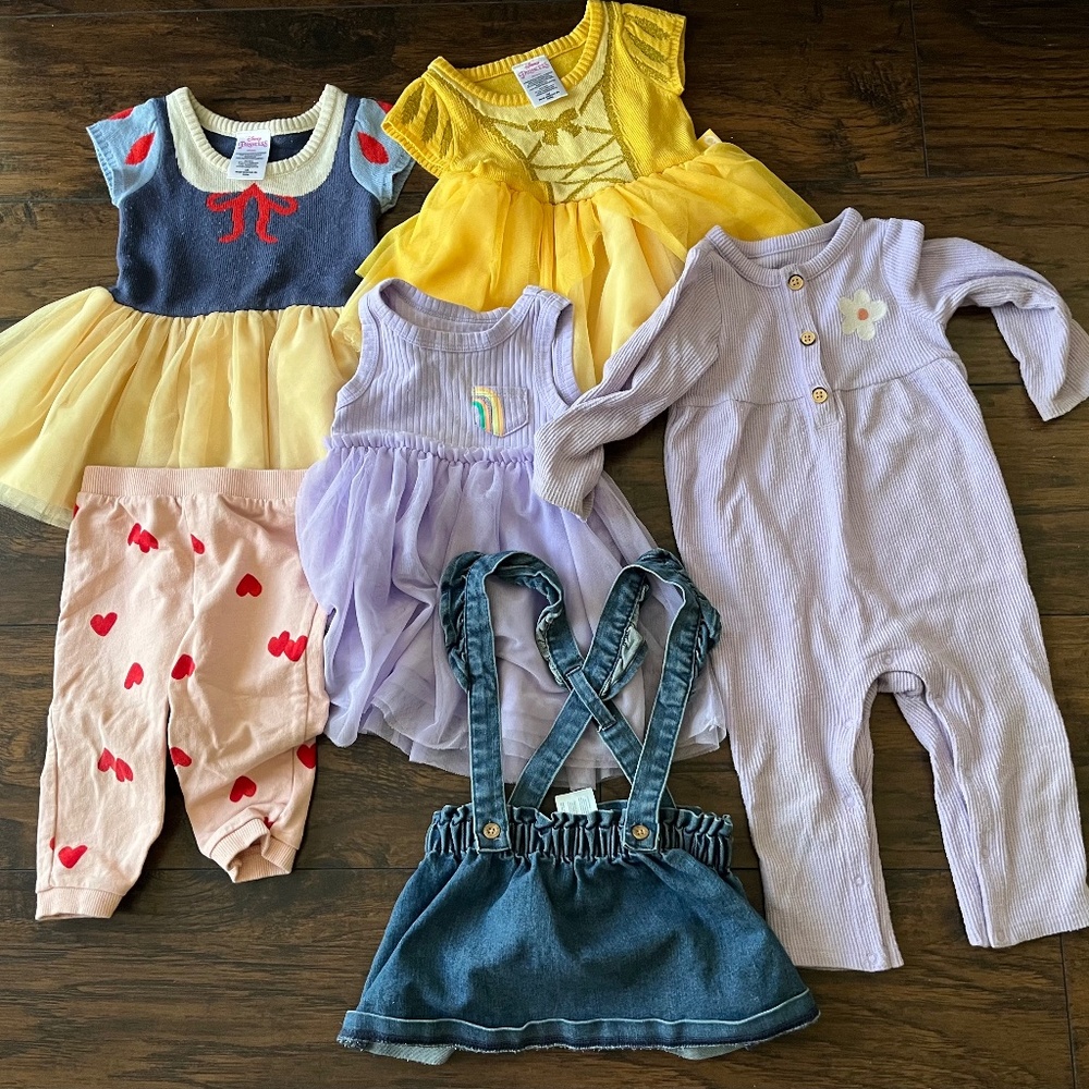 Baby girl bundle  Belle  and Snow White + more. 12 months